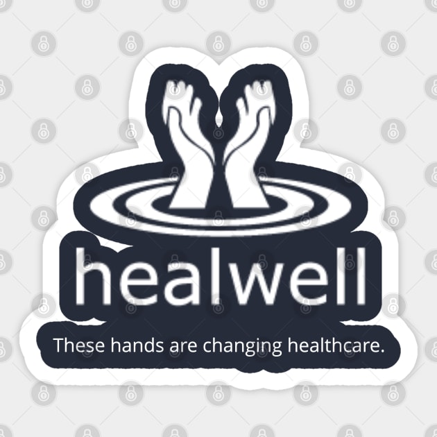 These hands are changing healthcare (white) Sticker by Healwell